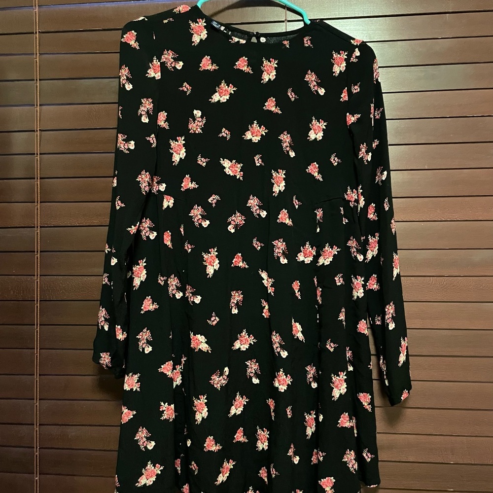 Floral Black Dress